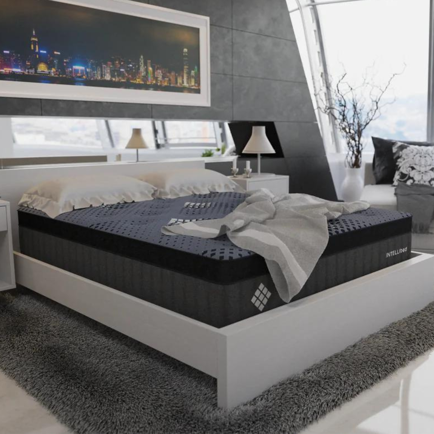 beautiful intellibed luxury bed in bedroom