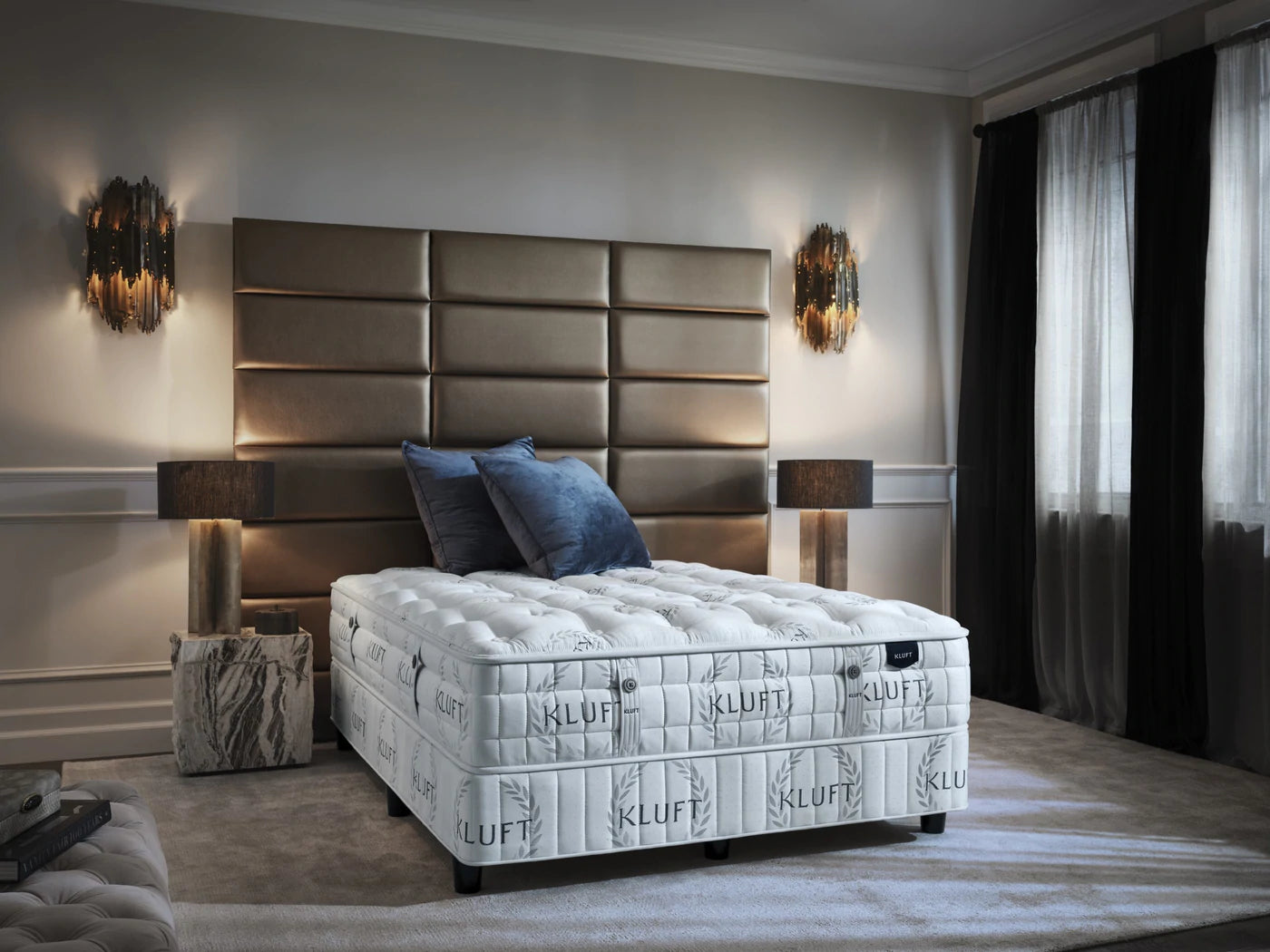 kluft luxury bed in bedroom
